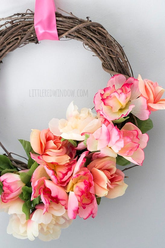 Mother\u2019s Day gift wreath for front door summer door decor wreath for Mom everyday wreath Whimsical Floral wreath